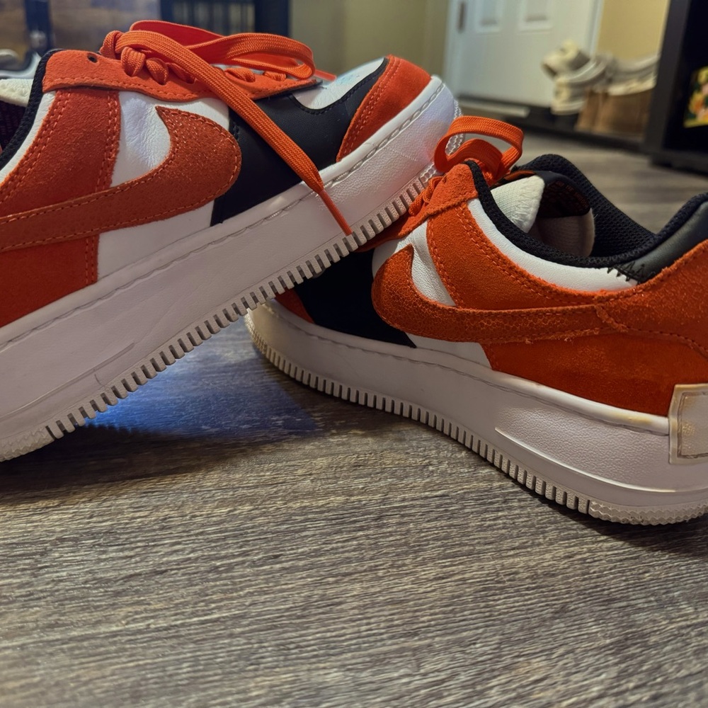 Nike Red & White W AF1 Shadow Sneakers